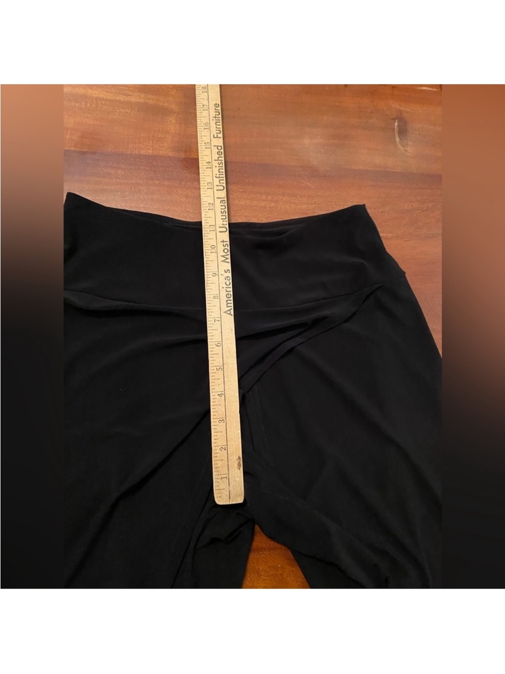 joseph ribkoff Black Stretch Pull On Classic Overlay Wide Leg Flowy Pant Sz 6 - Picture 8 of 13